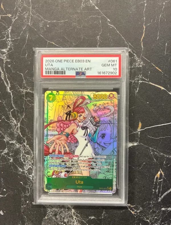 PSA 10 GEM MINT Uta #061 Manga Alternate Art EB03 2026 One Piece EN OPCG