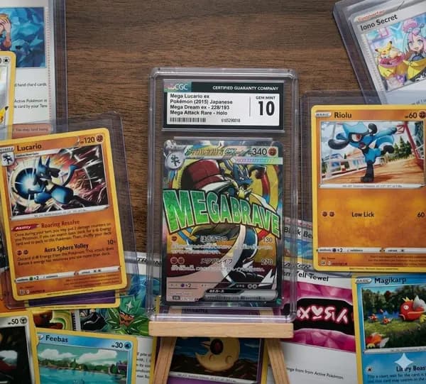 🔥Mega Lucario EX CGC 10, Lucario, Riolu & Mystery Box 100 Καρτών🔥 image 1