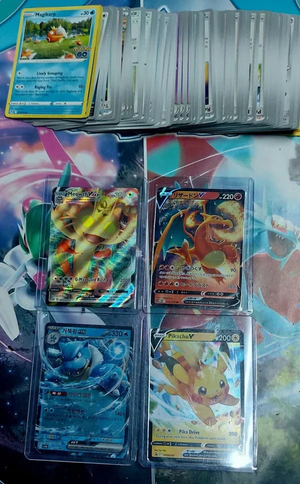 💥 OG Nostalgia Bundle: Charizard, Blastoise, Pikachu, Meowth + 100 Bulk! image 1