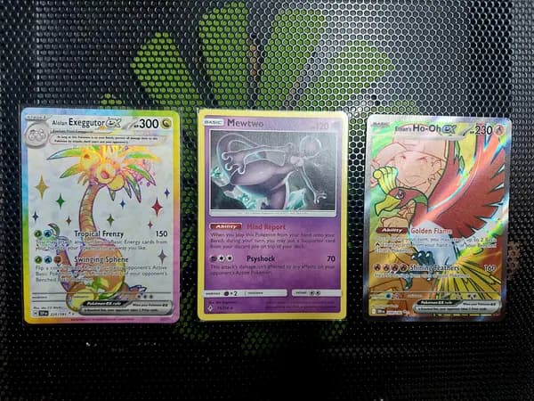 🔥 ① day auction: 3 iconic pokemon Ho-oh, Mewtwo and Alolan Exeggutor image 1