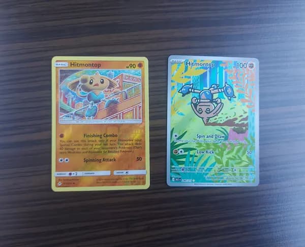 Hitmontop: Retro reverse holo and fullart