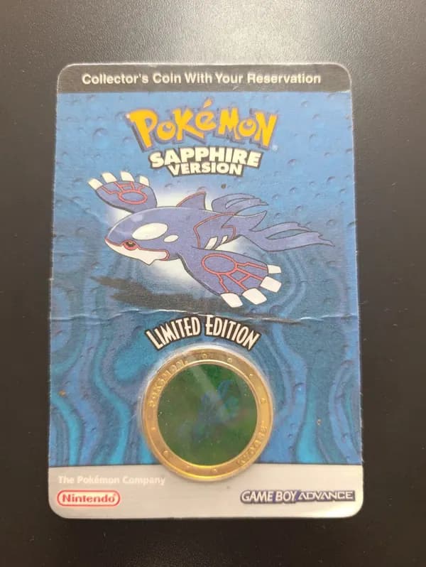 Pokémon Sapphire Collectors coin Limited Edition