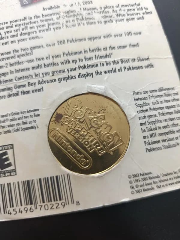Pokémon Sapphire Collectors coin Limited Edition image 4