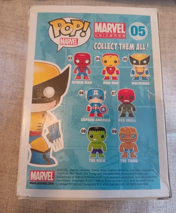 Funko POP Marvel Universe 05 Wolverine Brown Suit (Rare) image 2
