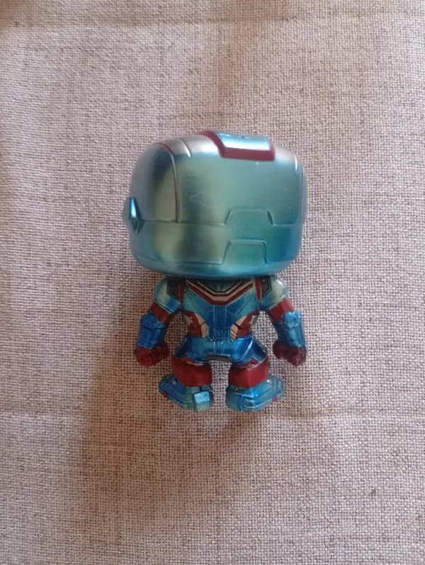 Funko Pop! Iron Man 3 Iron Patriot #25 Metallic Hot Topic Loose Figure image 2