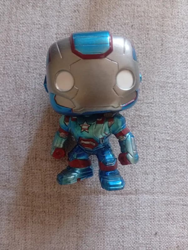 Funko Pop! Iron Man 3 Iron Patriot #25 Metallic Hot Topic Loose Figure image 1