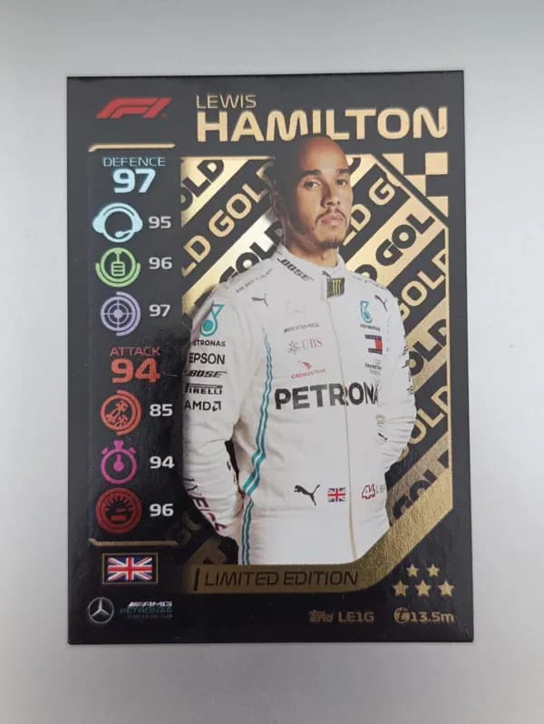 Lewis Hamilton Topps Limited edition  Gold Card image 1