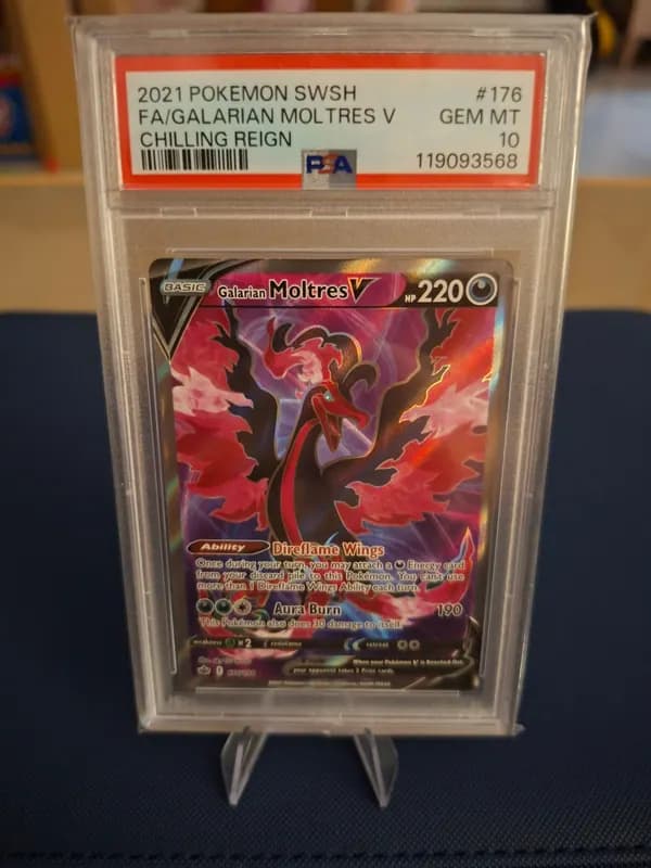 Galarian Moltres V CRE176 Psa 10 image 1