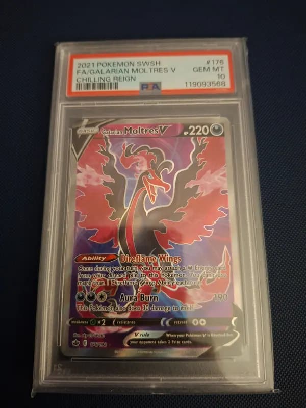 Galarian Moltres V CRE176 Psa 10 image 3