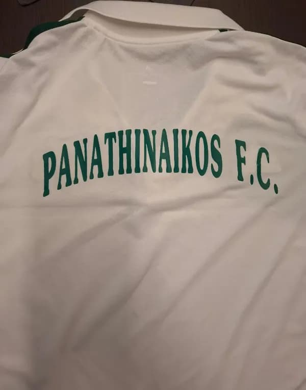 T shirt from the 90s panathinaikos x adidas singed by 4 players image 5