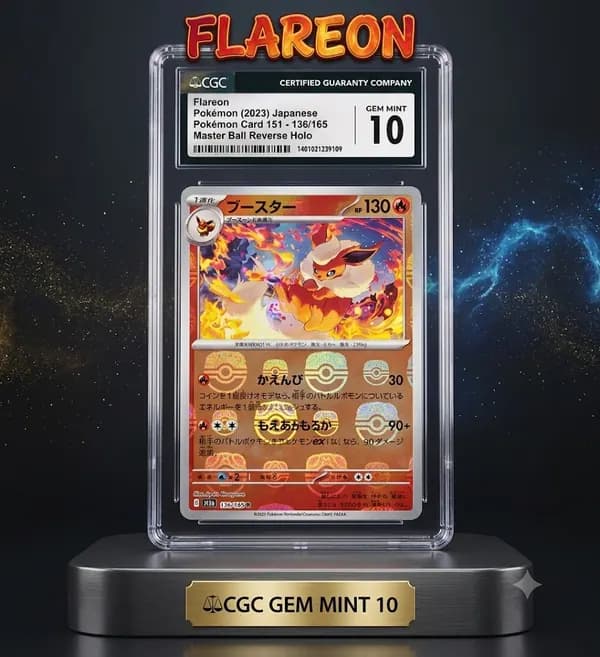 CGC Gem Mint 10 Flareon Masterball Reverse Holo image 1