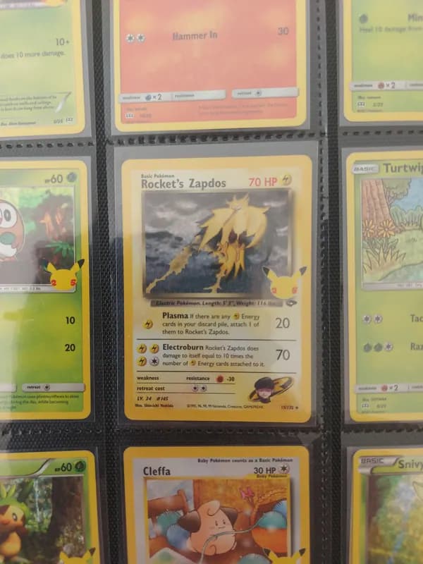 Shiny rocket's zaptos pokemon lot image 2