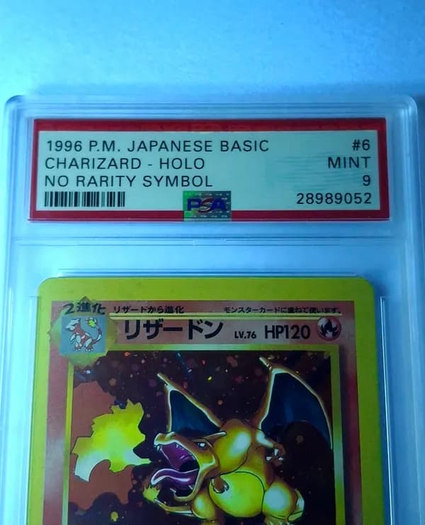 1996 Japanese Base Set "No Rarity Symbol" Charizard Holo image 8