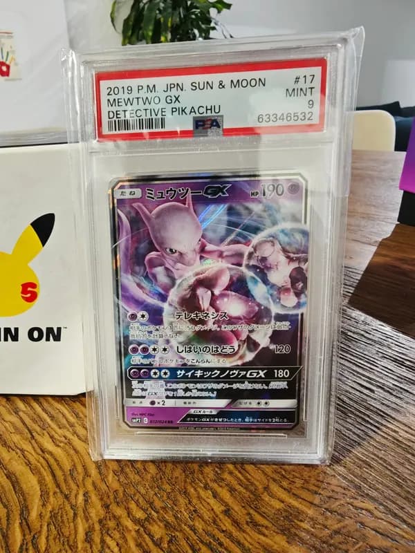 Mewtwo GX Detective Pikachu Japanese PSA 9