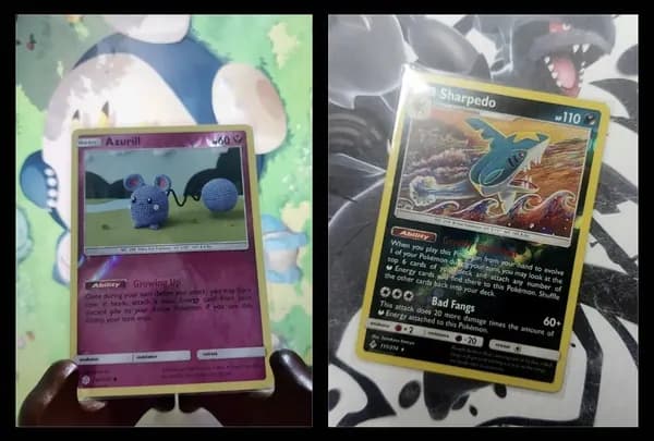 Sharpedo and Azurill reverse holos back from 2019