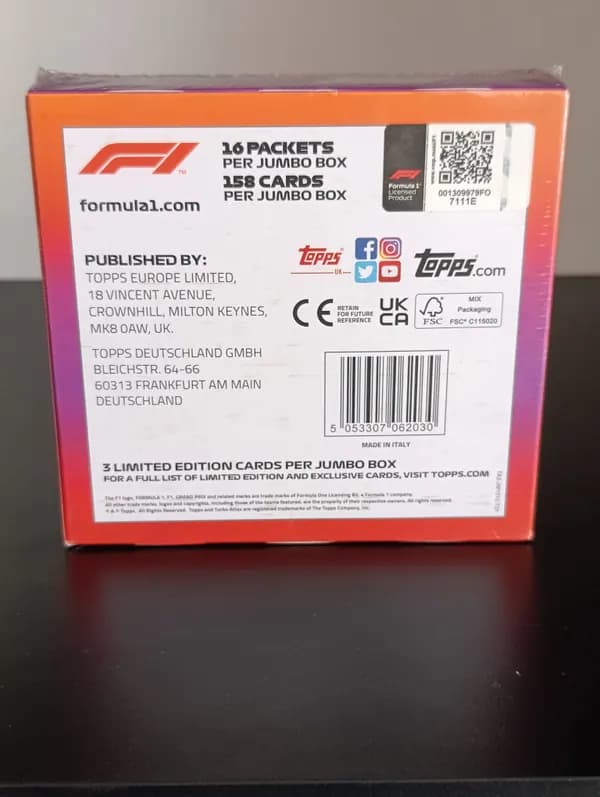 Topps turbo Attax F1 jumbo box image 5