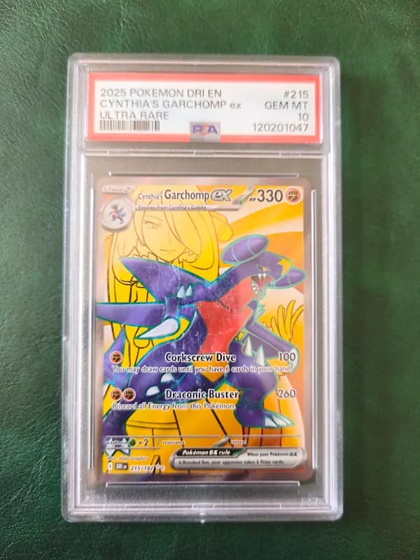 Cynthia's Garchomp ex DRI215 PSA10 Graded