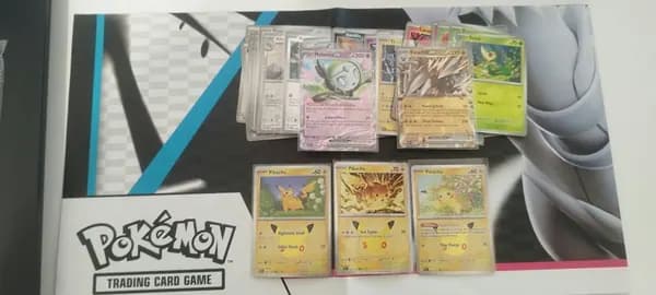 3x Pikachu 30th & Black Bolt 40+ Bulk cards & Black Bolt/White Flare Poster