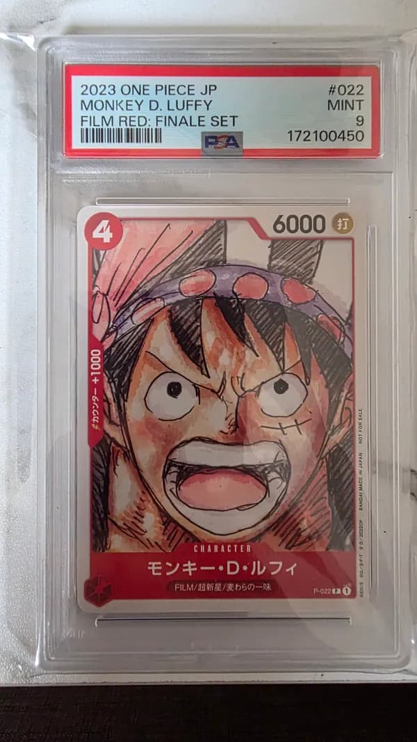 One Piece Monkey D. Luffy P-022 PSA 9 MINT – Japanese Film Red Finale Set 2023